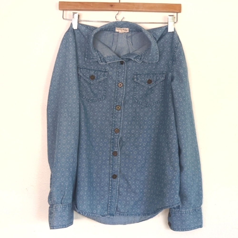 Blue button up shirt